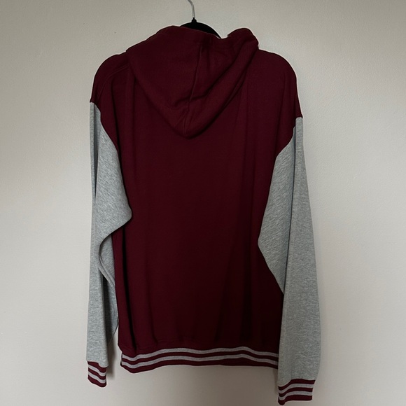 2 Kangol Two-Tone Maroon and Gray Pullover Hoodies - Picture 6 of 10